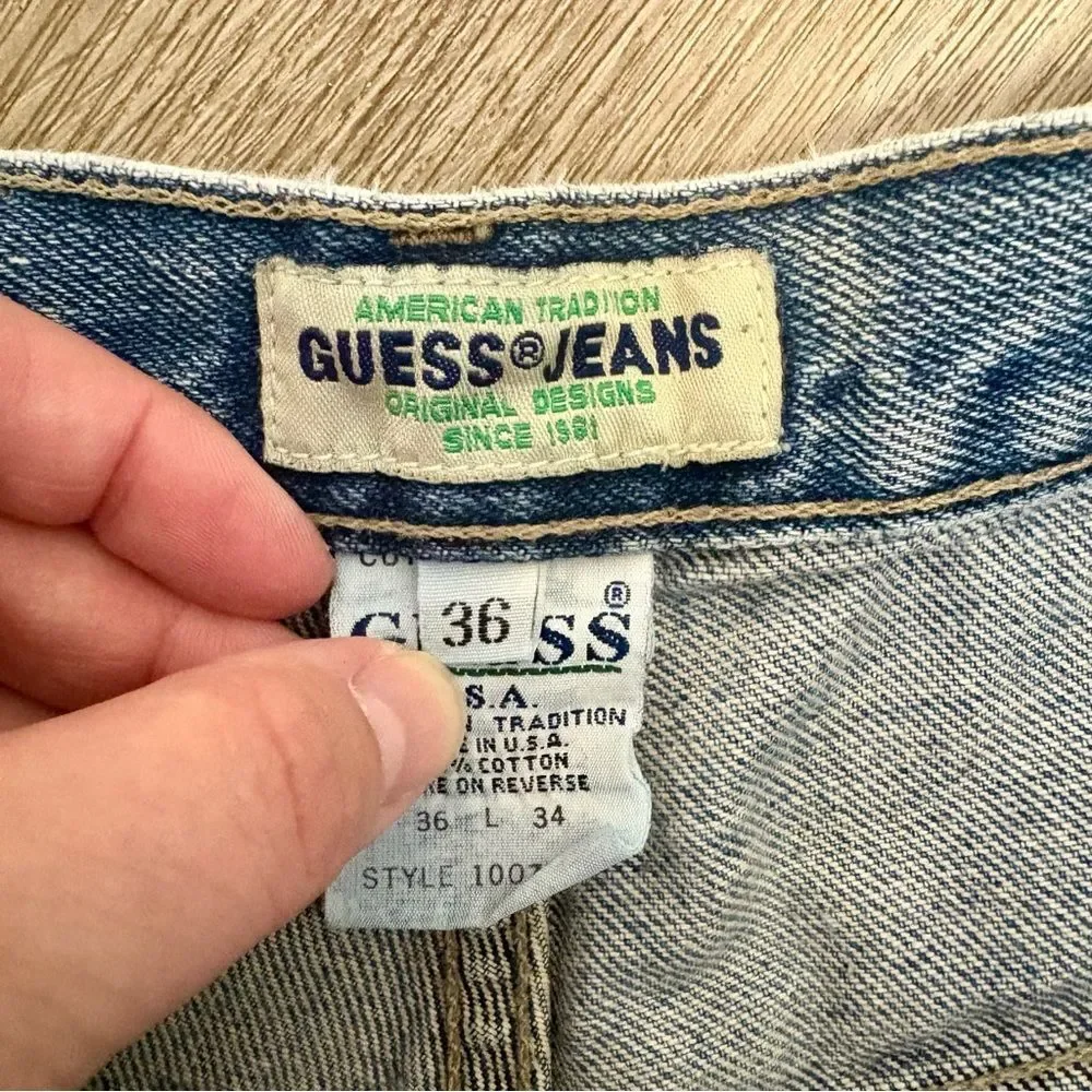 Vintage Guess Jeans Dual Button Tapered Leg 90s K3